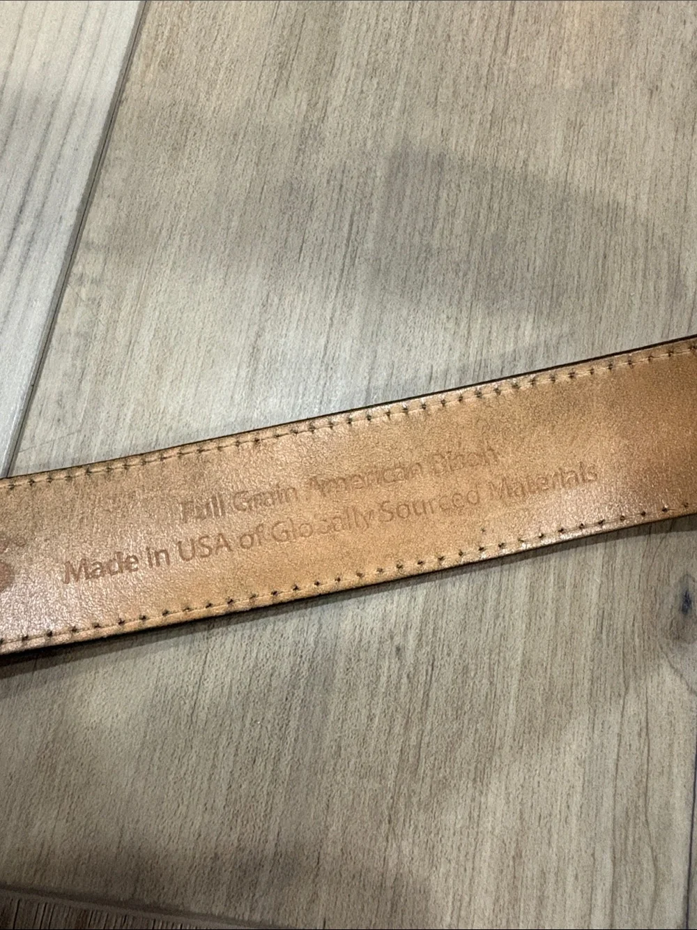 Orvis Bison Brown Leather Shotshell Men's Belt size 36